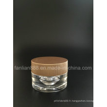 Pots acryliques à la creme ovale pour l&#39;emballage cosmétique